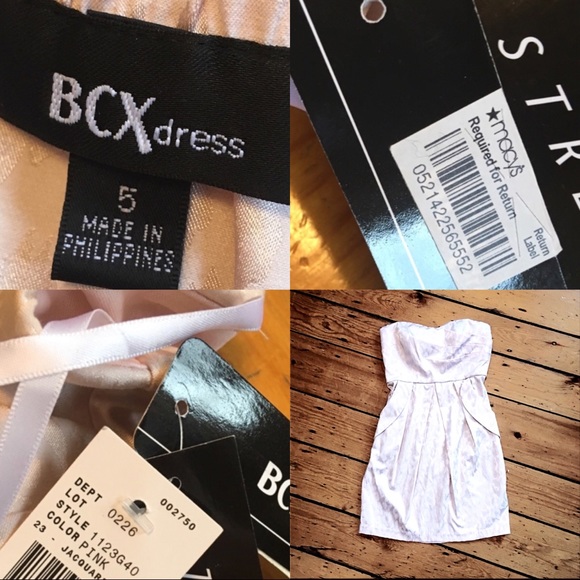 NWT Pastel pink strapless mini cocktail dress S - Picture 8 of 10